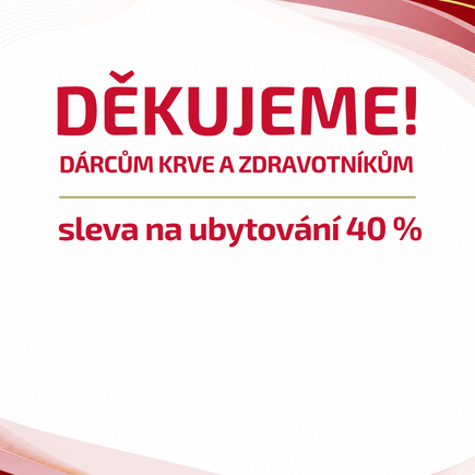 Přijeďte si odpočinout,<br />
SLEVA 40 % na ubytování!<br />
